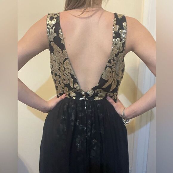 papaya black lace dress Sweet Intentions Black Lace Maxi Dress with Gloves Black / XL main image 0